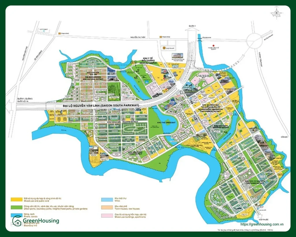 Bản đồ quy hoạch cơ sở hạ tầng toàn quận 7