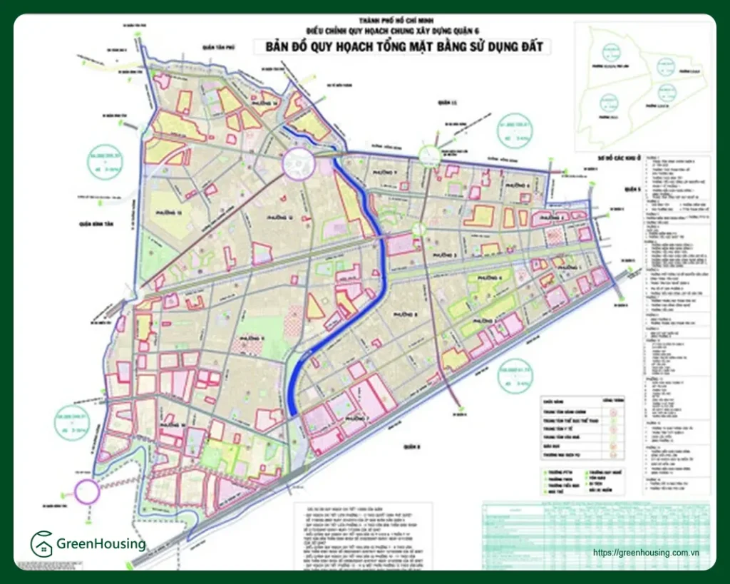 Bản đồ quy hoạch phát triển tại Quận 6