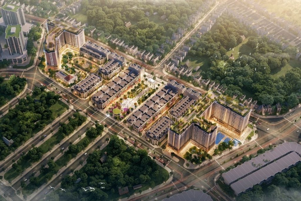 Phối cảnh tổng thể dự án nhà ở xã hội Green Tower Đại Mỗ