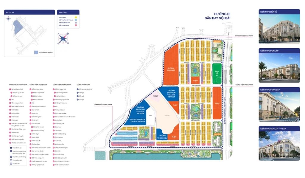 Mặt bằng phân khu Tinh Hoa tại Vinhomes Global Gate