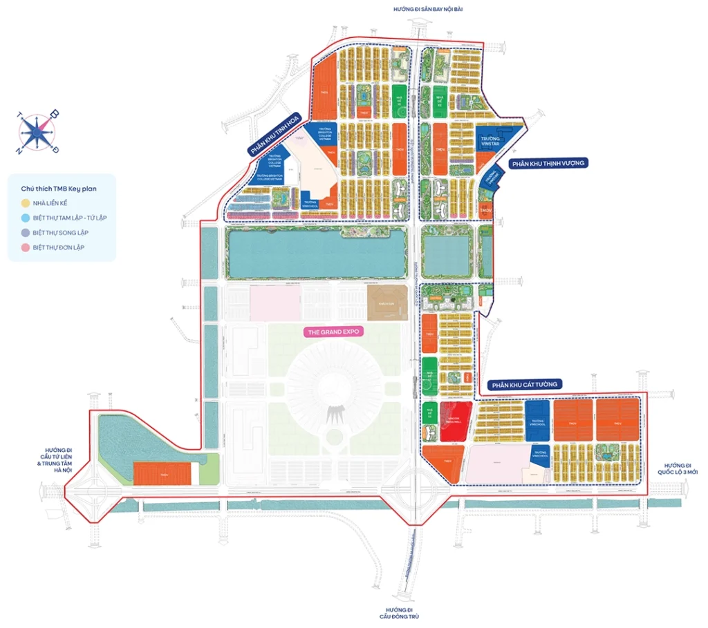 Mặt bằng tổng thể khu đô thị Vinhomes Global Gate Cổ Loa