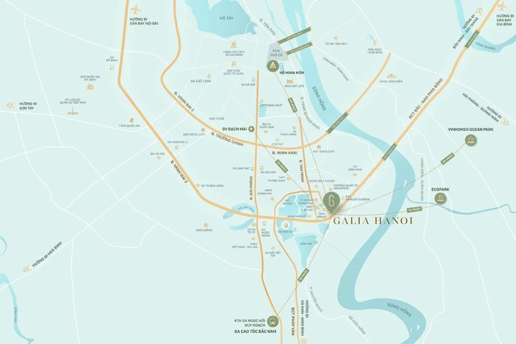 Vị trí dự án Galia Hà Nội