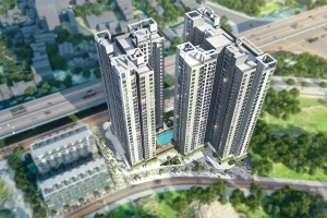 Phối cảnh tổng thể dự án nhà ở xã hội Tây Nam Kim Giang